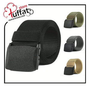 1pc Unisex Matte Automatic Buckle Nylon Tactical Belt