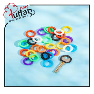 32pcs Colorful Round Keychain for gifts