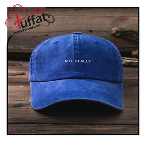 1pc Unisex Y2k Style Not Really Letter Printed Washed Baseball Cap