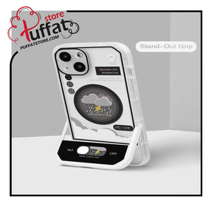 Cartoon Graphic Phone Case With Invisible Holder