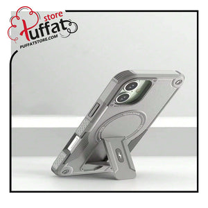 1pc New Fashion Solid Color Invisible Magnetic Stand Protective Phone Case
