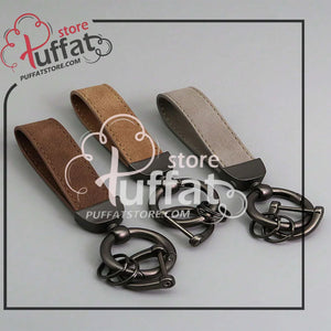 1pc Creative Simple Flip Leather Car Keychain Pendant