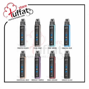 Vaping device with various color options on a white background, branded as Puffat Store.