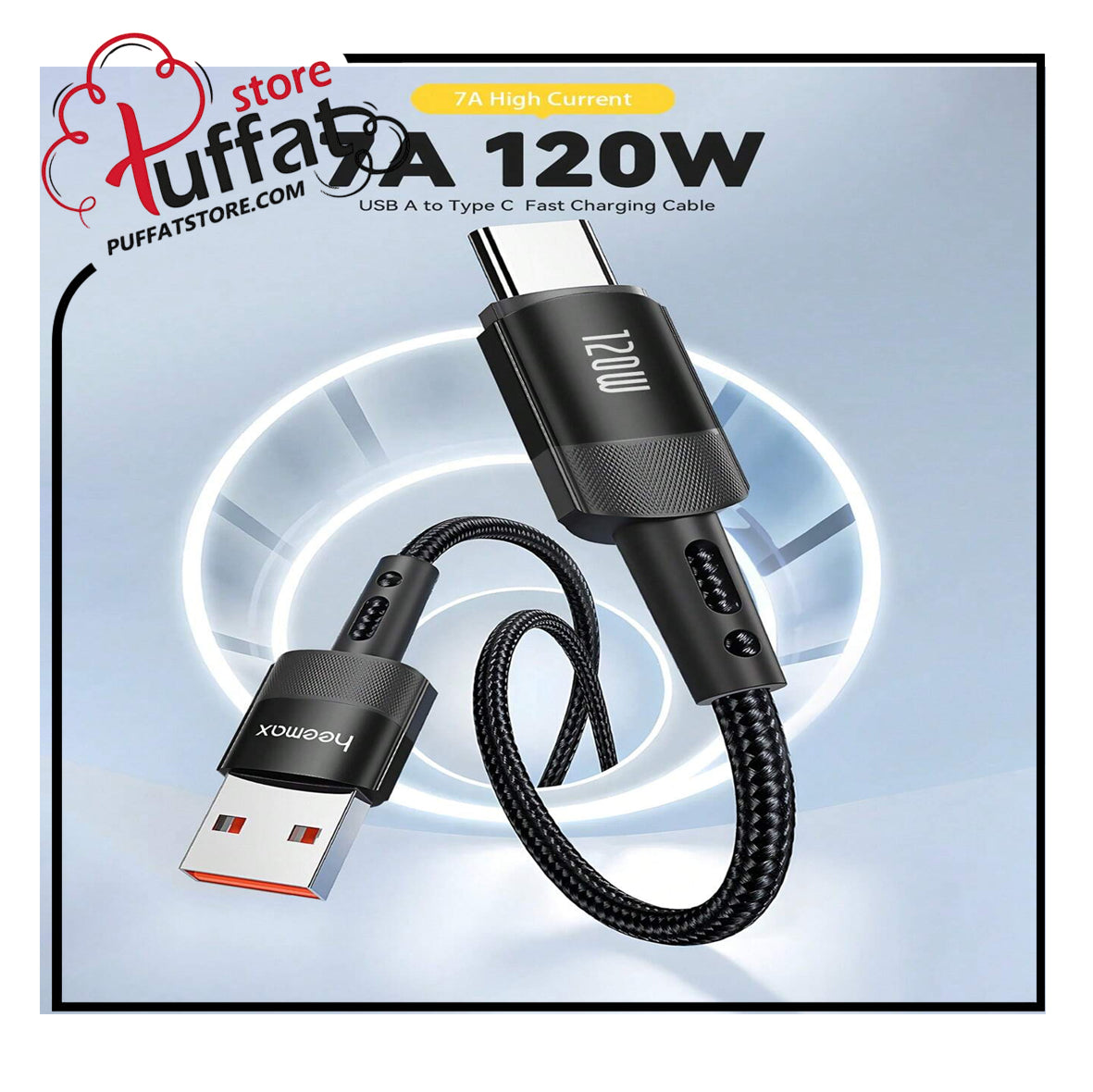 120W Max Fast120W Charging Type C Cable 7A USB 