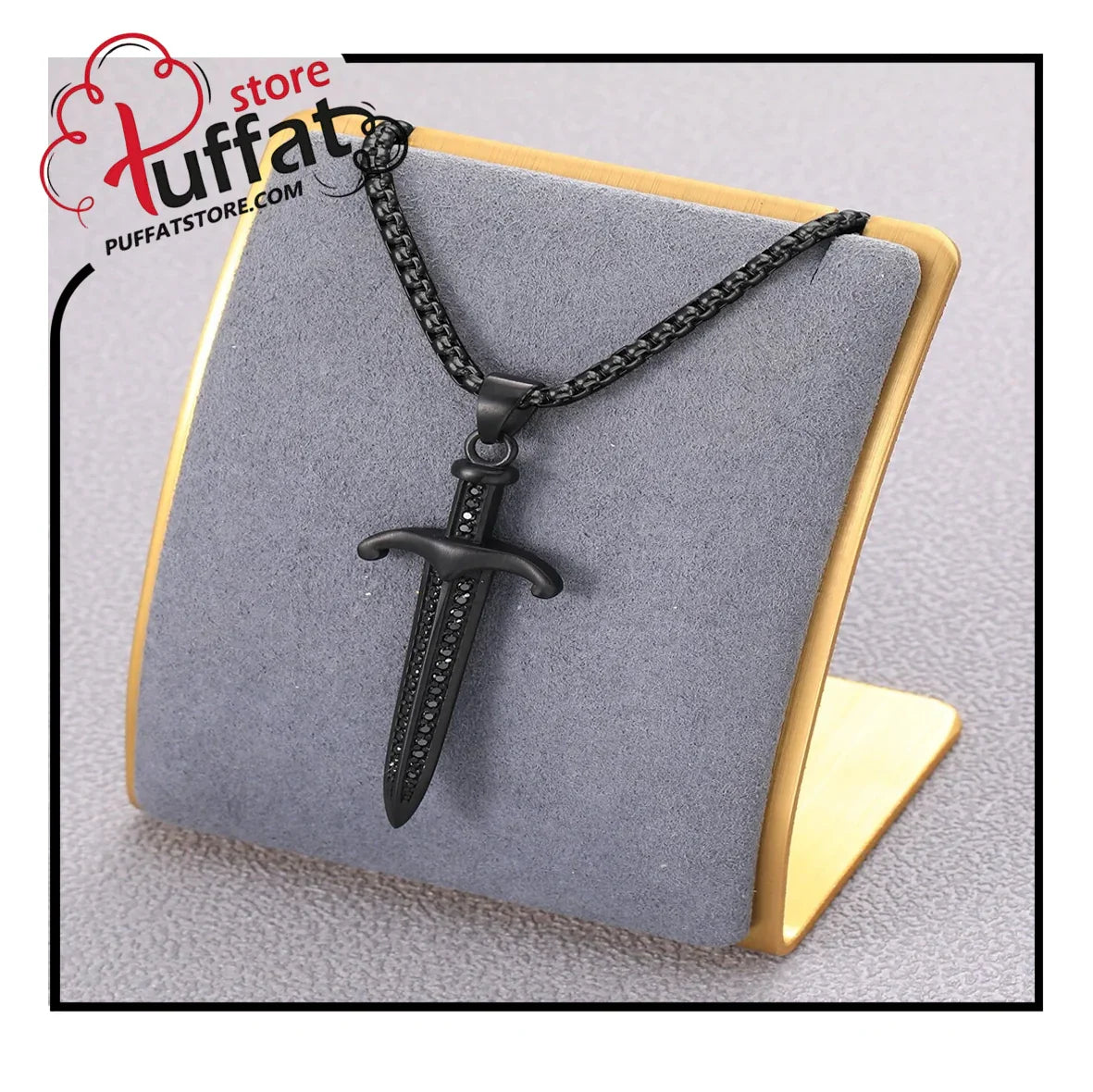 Fashionable and Popular 1pc Men Sword Pendant Necklace