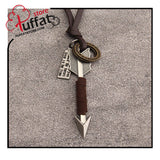 1pc Alloy & Leather Arrowhead Pendant Necklace