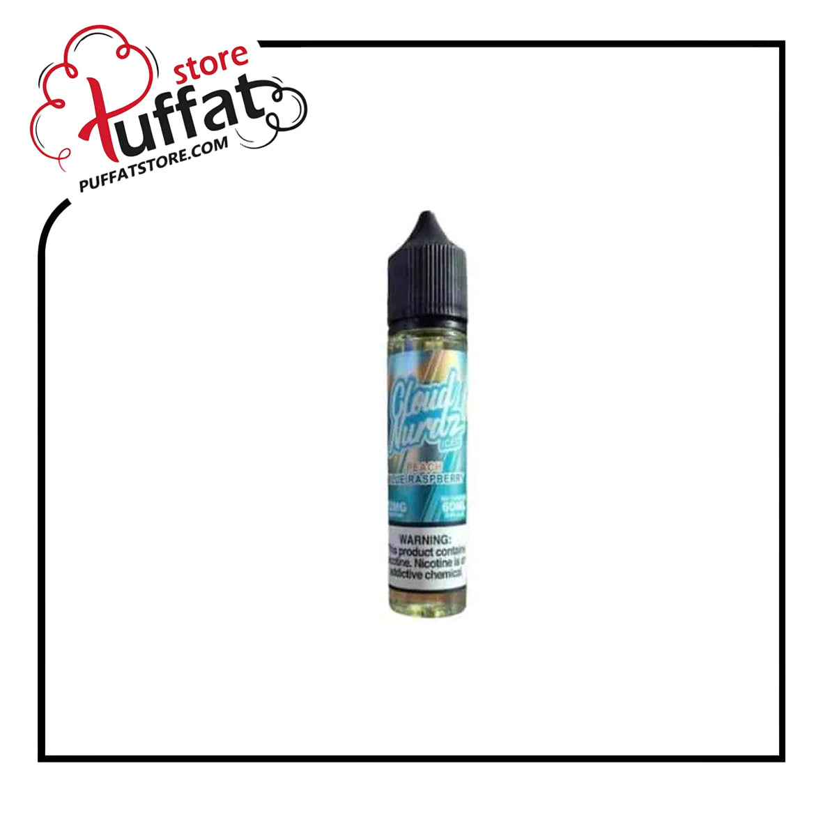 CLOUD NURDZ ICED PEACH BLUE RASPBERRY MTL E LIQUID
