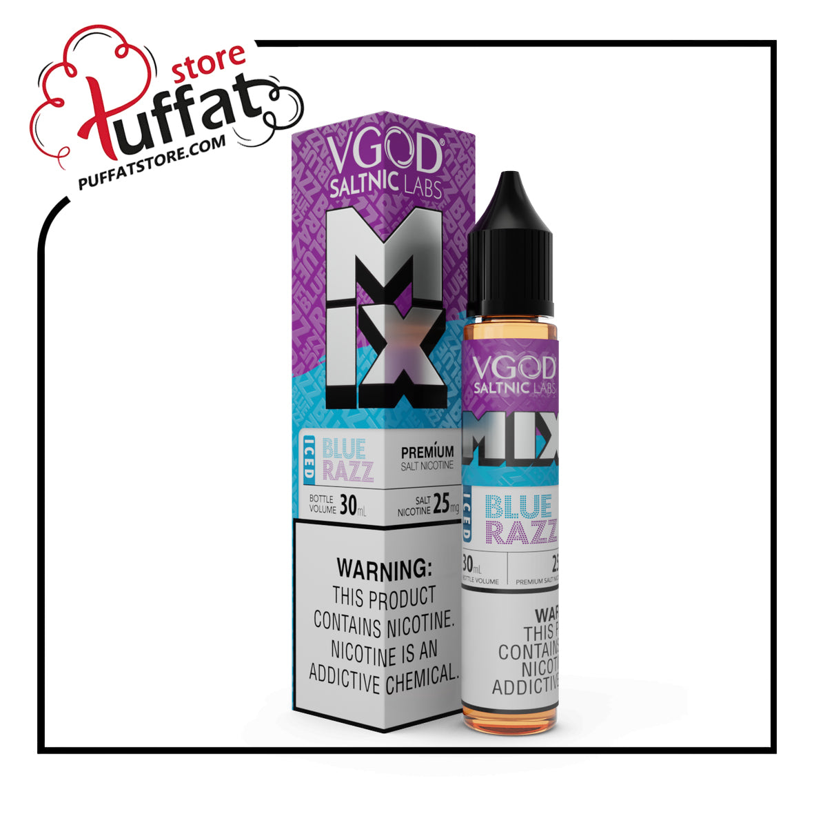 VGOD SaltNic Mix Iced Blue Razz E Liquid 30ml