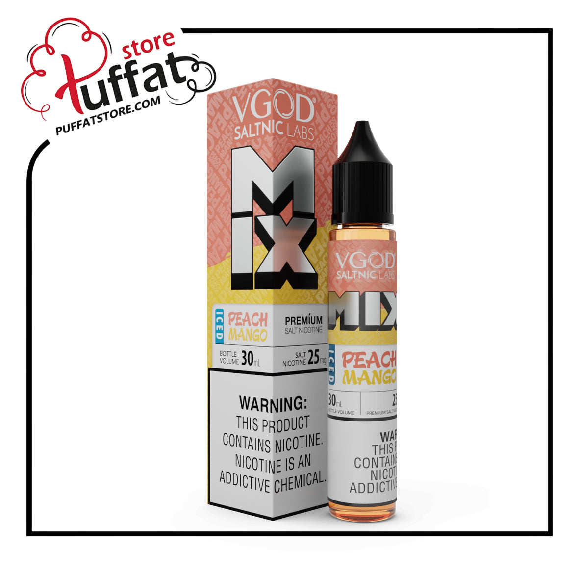 VGOD SaltNic Mix Iced Peach MangoE Liquid 30ml