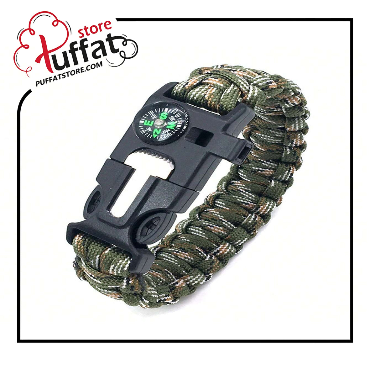 1pc Outdoor 4 In 1 Escape & Climbing Parachute Cord Bracelet