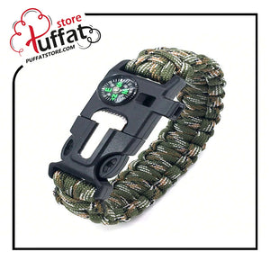 1pc Outdoor 4 In 1 Escape & Climbing Parachute Cord Bracelet