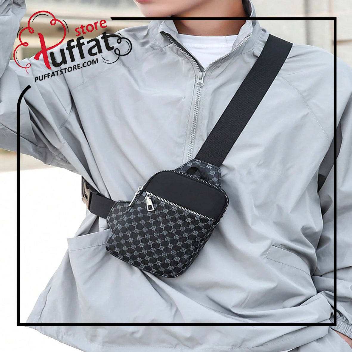 TIANDINGYU Classic Fashion Men's Pu Chest Bag Mini Coin Purse Phone