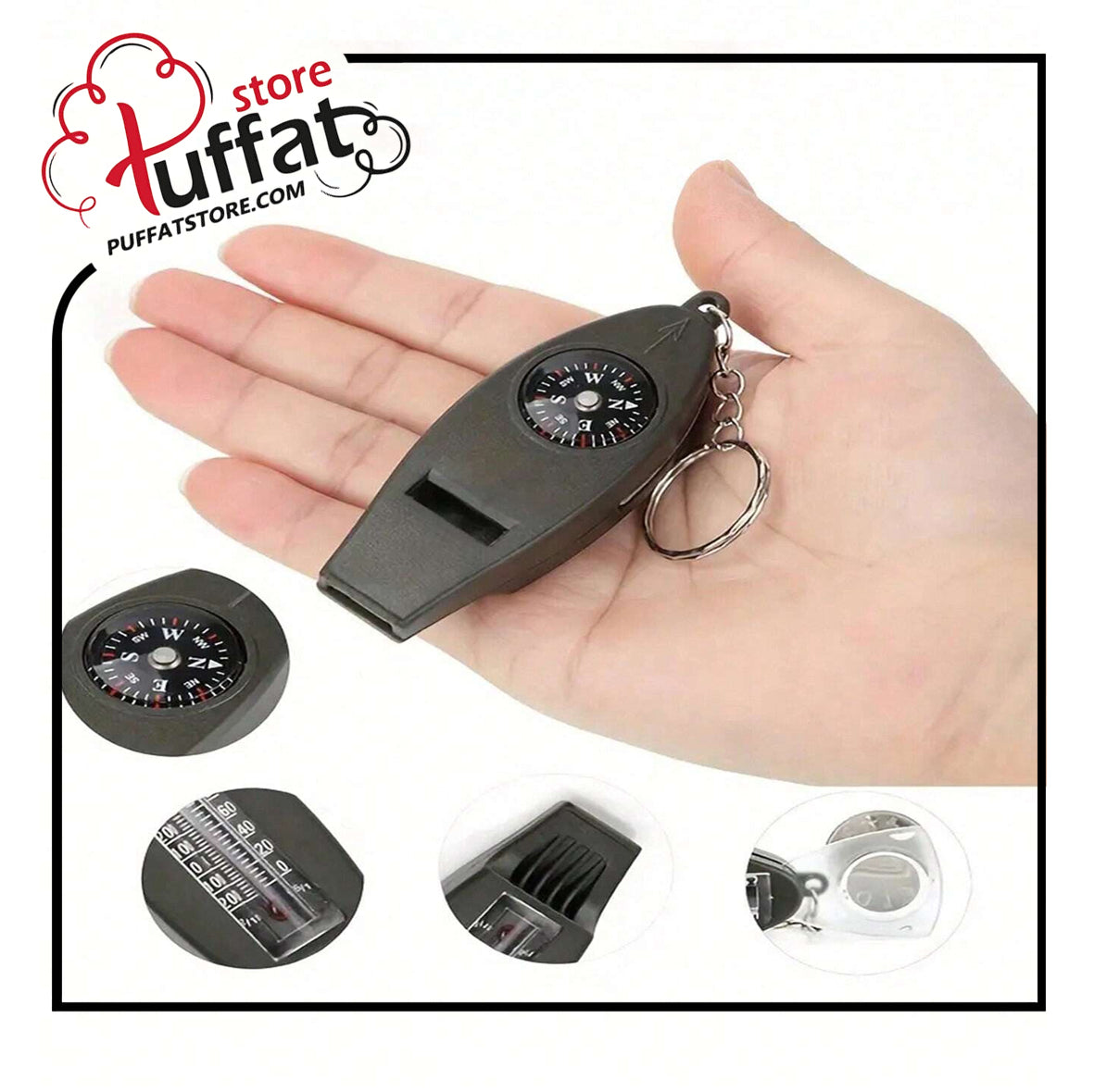 Multifunctional Outdoor Tool For Camping,4 In 1 Emergency Survival Whistle