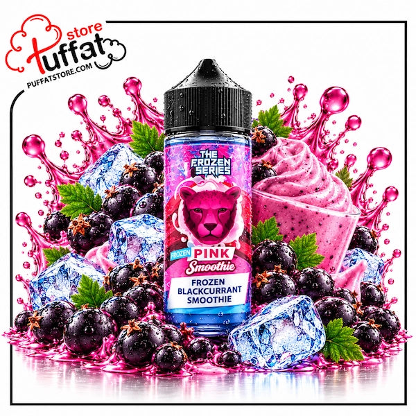 Cool down in creamy luxury with The Frozen Series Frozen Pink Smoothie by Dr Vapes, now available at Puffat Store—featuring an ice-chilled blackcurrant smoothie blend swirled with velvety berry soft serve, crystal ice cubes, and refreshing pink splash bursts for a frosted, silky-smooth vape.   