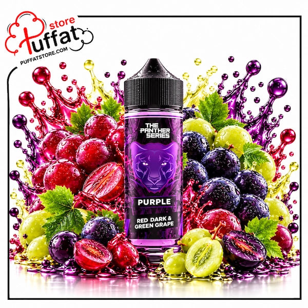 Elevate your flavor journey with The Panther Series Purple by Dr Vapes, now available at Puffat Store—featuring a rich three-grape blend of sweet red, dark, and crisp green grapes, bursting with juicy splashes and fresh vine-ripened sweetness for a smooth, mouthwatering all-day vape.   
