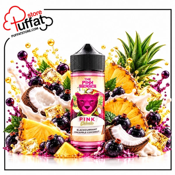 Savor a tropical paradise with The Pink Series Pink Colada by Dr Vapes, now available at Puffat Store—featuring an exotic blend of rich blackcurrants, succulent pineapple chunks, velvety coconut cream splashes, and golden iced accents for a smooth, mouthwatering all-day vape.   