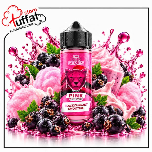 Indulge in velvety delight with The Pink Series Pink Smoothie by Dr Vapes, now available at Puffat Store—featuring a silky blend of rich blackcurrants and creamy smoothie swirls, embraced by fluffy pink cotton candy, fresh berry garnish, and luscious cream splashes for a delightfully sweet and velvety vape.   