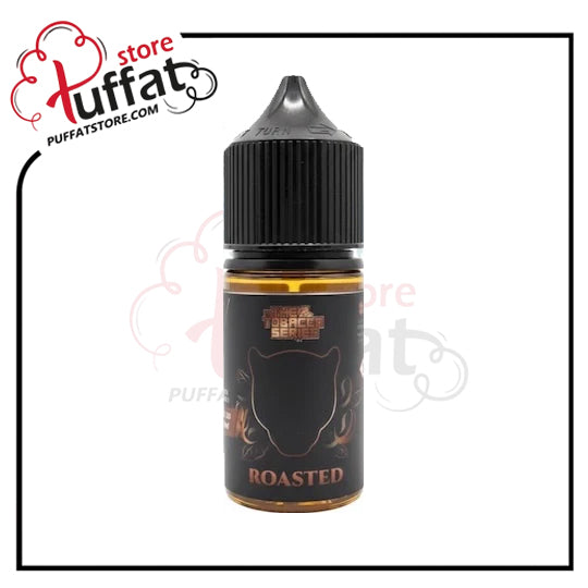 Vape juice bottle labeled 'Roasted' with Puffat store branding on a white background