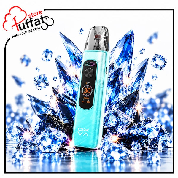 Upgrade your vape with the vibrant OXVA Xlim Pro 4 Pod Kit in Flowing Ice Blue—featuring an icy marble finish, bright digital screen, dazzling crystal aesthetics, and unmatched flavor delivery.