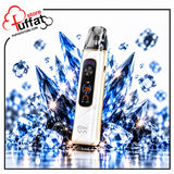 Upgrade your vape with the luxurious OXVA Xlim Pro 4 Pod Kit in Flowing Moonlight—featuring an elegant white marble body with gold metallic borders, vibrant digital screen, stunning crystal aesthetics, and unmatched flavor delivery.