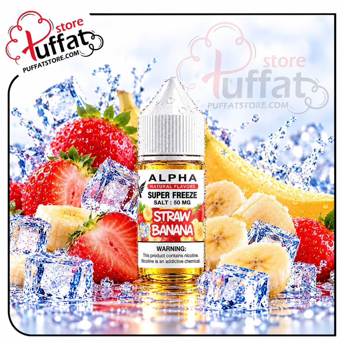 Frisky Alpha Super Freeze Straw Banana SaltNic 30ml
