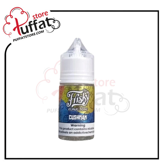 Flasks vape juice bottle with colorful label on a white background, featuring the Puffat store logo.