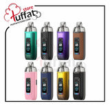 Collection of vaping devices in various colors with Puffat logo at the top.