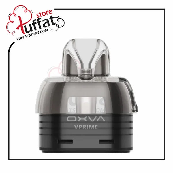 OXVA VPrime vaping device with Puffat store logo above it on a white background