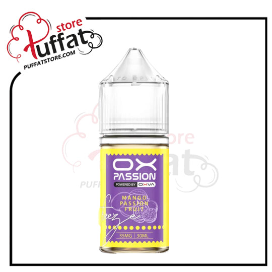 Vape juice bottle with yellow and purple label on a white background, featuring the brand 'Puffat'.