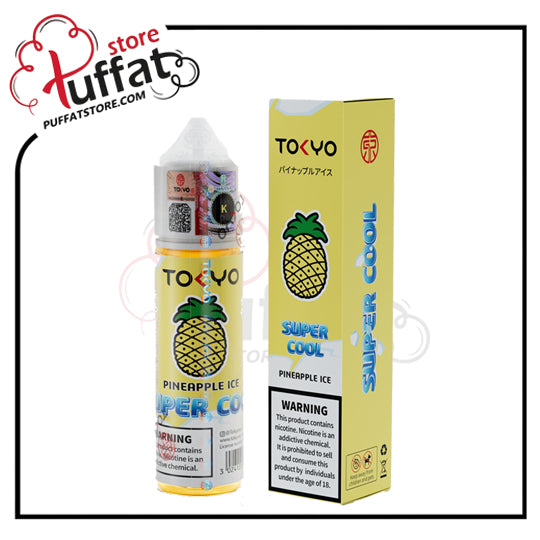 TOKYO Pineapple Ice vape pen with packaging on a white background