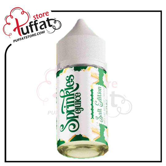 Sprinkles vape juice bottle with a white cap on a white background, featuring the Puffat store logo.