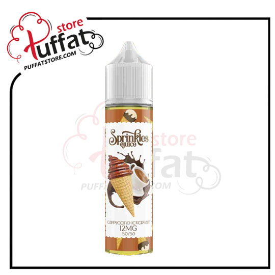 Sprinkles Juice ice cream cone bottle with Puffat store branding