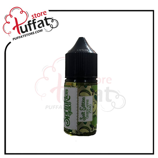 Vape juice bottle with label on a white background, featuring the Puffat store logo.