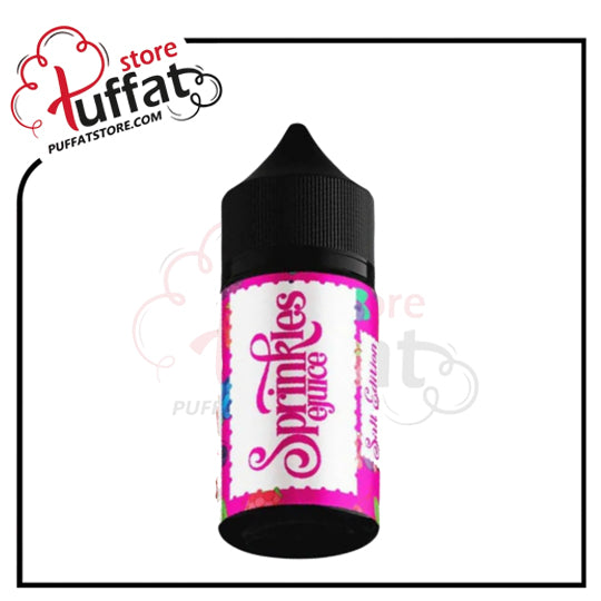 Sprinkles Juice bottle with colorful label on a white background, branded by Puffat Store.