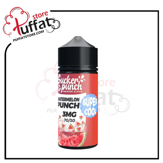 Sucker Punch Watermelon Punch e-liquid bottle with branding on a white background