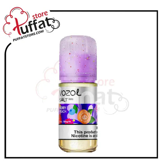 VooPoo Salt Nicotine bottle with purple cap on a white background, featuring the Puffat store logo.