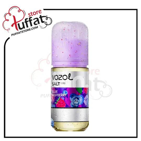 Vozol Salt vape juice bottle with purple cap on a white background, featuring the Puffat Store logo.