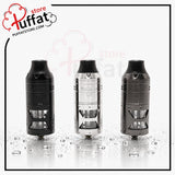 Three vaping devices on a reflective surface with 'Puffat' branding in the corner.