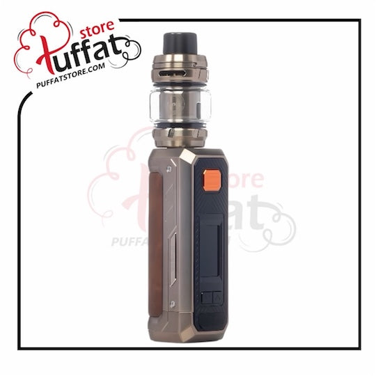 Electronic vape device with Puffat store logo in the corner
