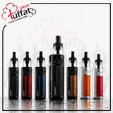 Collection of vape devices on a reflective surface with 'Puffat' branding.