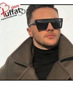 One Pair Of Black Oversized One-Piece Fashion Glasses