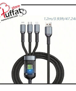 100W Nylon Braided 3 In 1 Fast Charging Cable - USB