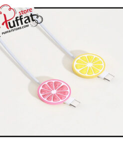 2pcs Orange Data Cable Protective Cover Compatible With Apple 20w Phone Charging Cable