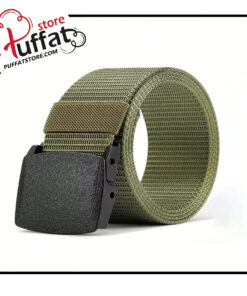 Alternative view of 1pc Unisex Matte Automatic Buckle Nylon Tactical Belt