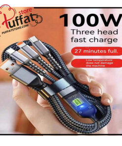 Alternative view of 3-In-1 100W 5A Fast Charging USB To Type-C Micro Fast Charging Cable