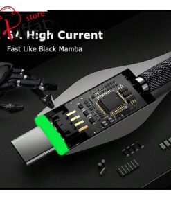 Alternative view of 66W 5A Super Fast Charging Zinc Alloy Snake Head With Light Data Cable