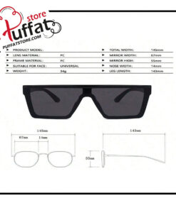 Alternative view of One Pair Of Black Oversized One-Piece Fashion Glasses