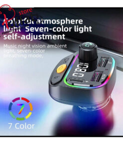 Alternative view of 1pc Black ABS Car Bluetooth Player With Car Charger Function