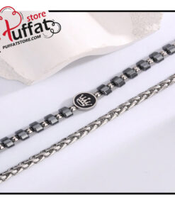 Alternative view of 1pc Fashionable Double-Layer Crown Charm Silver Bracelet