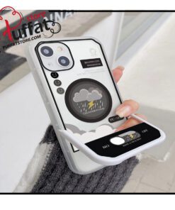 Cartoon Graphic Phone Case With Invisible Holder